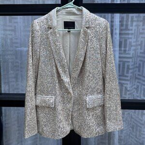 NEW Rare Banana Republic Gold Sequin Blazer